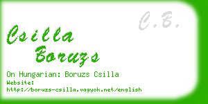 csilla boruzs business card